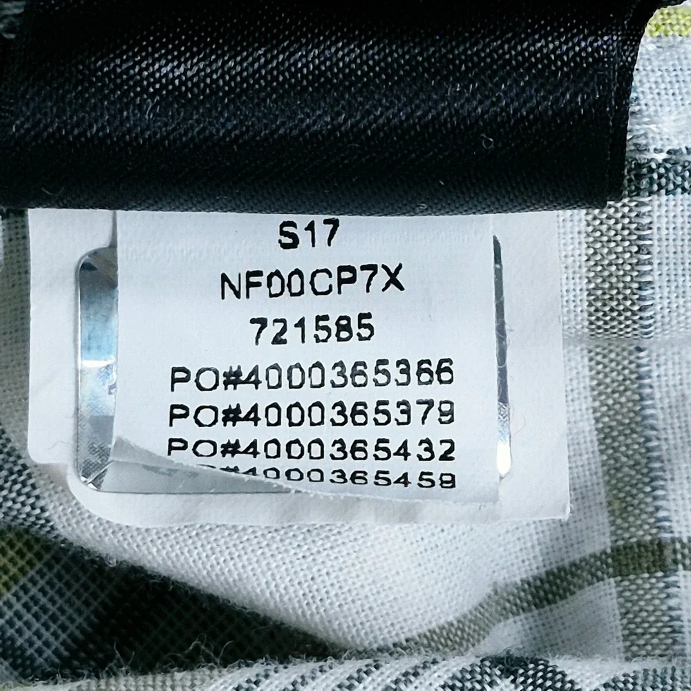 The North Face Mens XXL Plaid Short Sleeve Button Up Shirt NF00CP7X Green White